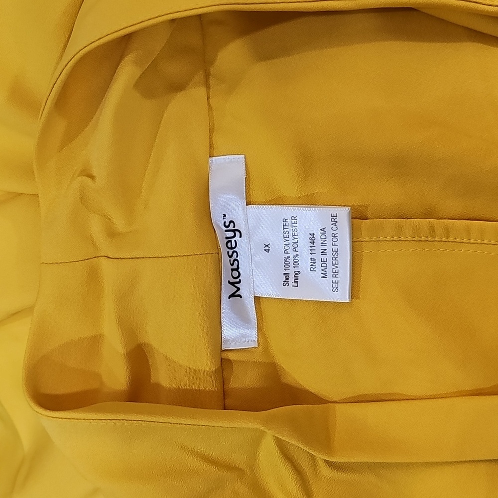 Masseys - Vibrant sunflower Yellow Drape duster jacket womens size 4X - Picture 7 of 8